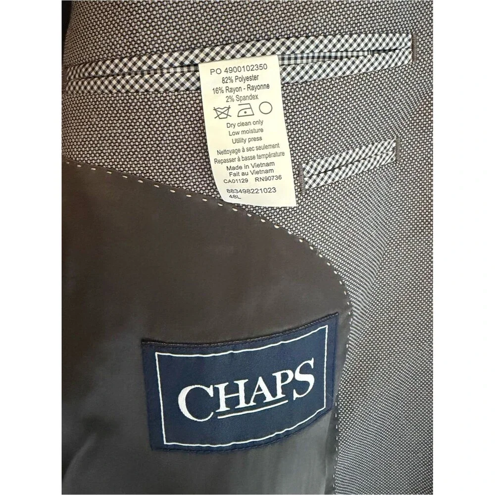Chaps Men's Gray Notch-Lapel Sport Coat
